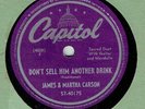 COUNTRY SACRED 78 : JAMES AND MARTHA CARSON ON CAPITOL 57-40175 - E- COND