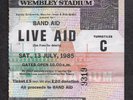 LIVE AID  :  ORIGINAL 1985 WEMBLEY CONCERT TICKET STUB - QUEEN FREDDIE MERCURY