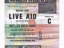 LIVE AID  :  GENUINE 1985 WEMBLEY CONCERT TICKET STUB - QUEEN - U2 - DAVID BOWIE