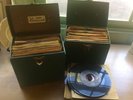 Vintage Platter Pak Cases (2) With Over 140 Jukebox 45rpm Records