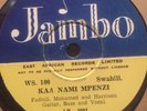 FADHILI MOHAMED AND HARRISON JAMBO WS 100 AFRICA 78 RPM E- EAST AFRICAN GUITAR