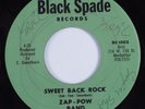Reggae 45 ZAP-POW BAND Sweet Back Rock BLACK SPADE HEAR