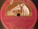 GERMAM 78 RPM - marlene dietrich -  ICH BIN VON KOPF BIS FUSS AUF LIEBE- HMV UK