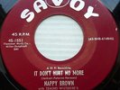 NAPPY BROWN doowop burgundy SAVOY nearMINT 45 IT DON'T HURT NO MORE my BABY C181