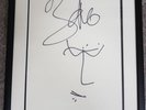 u2 signed ..bono signed self portrait  ...framed n mounted ..total one off