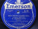 JAZZ: LOUISIANA FIVE - ‘HIGH BROWN BABIES BALL'12 INCH EMERSON 78 RARITY