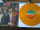 ac/dc  orange highway to hell yellow 1979 promo sticker