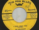 DOOWOP R&B bw ROCKER- MELLOHARPS - I LOVE ONLY YOU  - HEAR- 1955 SONG POEM TPA