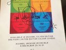 MICHAEL JACKSON HAND SIGNED AUTOGRAPH INVINCIBLE PROMO CARD LONDON 2007