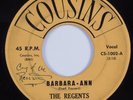 Rock & Roll Doo Wop 45 REGENTS Barbara-Ann COUSINS HEAR