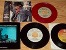 3 UNPLAYED TOM PETTY & HEARTBREAKERS 45s 'CHANGE OF HEART' RED VINYL & 2 MORE