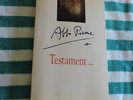 Livre Dédicacé Autograph Abbé Pierre - Testament