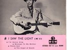 HANK WILLIAMS *I SAW THE LIGHT No.2* 1957 UK MGM EP