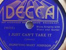 SIGNIFYING MARY JOHNSON DECCA 7305 BLUES 78 RPM E/E+ KOKOMO ARNOLD, WHEATSTRAW