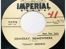 TOMMY BROWN Someday, Somewhere / Rock Away Blues IMPERIAL r&b rocker wlp dj 45