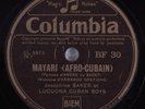 Afro Cuban 78 JOSEPHINE BAKER Mayari (Afro Cubain) COLUMBIA BF-30 HEAR uk