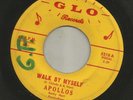 DOOWOP  bw/  ROCKER- APOLLOS (rocky hart)- WALK BY MYSELF -HEAR BOTH -1961 GLO