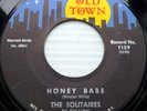 SOLITAIRES doowop OLD TOWN VG+ 45 THE TIME IS HERE / HONEY BABE PJ134