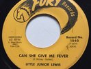 R&B MOD NEW BREED Little Junior Lewis CAN SHE GIVE ME FEVER Fury 45 rare KILLER