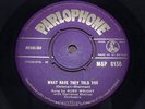 RUBY WRIGHT = What Have They Told You = NEAR MINT/EX = PARLOPHONE MSP 6150 = Sou