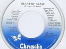 Blondie 45 Heart Of Glass NM Rare Canada Clear Vinyl Billboard #1 Chrysalis 2295