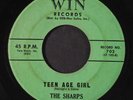 SHARPS: We Three / Teen Age Girl 45 (clean VG-) Vocal Groups