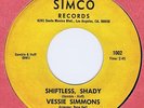 Vessie Simmons 45 Shiftless, Shady NOS 1973 Rare Killer Funk Rocker Simco 1002