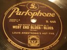 JAZZ LOUIS ARMSTRONG West End Blues/Eddie Lang Freeze An' Melt PARLOPHONE 448 E+