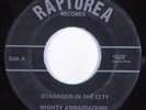 Soul Funk Gospel 45 MIGHTY AMBASSADORS Stranger In The City RAPTUREA HEAR