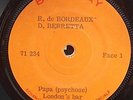 Richard DE BORDEAUX & Daniel  BERETTA PAPA-PSYCHOSE EP French PROMO 1968