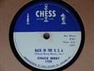 1959 Rock 78 rpm CHUCK BERRY Back In the U.S.A. / Memphis, Tennessee  CHESS 1729