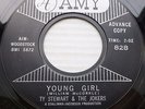 TY STEWART & the JOKERS doowop VG++ Amy PROMO 45 YOUNG GIRL b/w HERE AM I PJ101