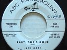 ABC 9818 Jack Scott Orig PROMO/RARE Rockabilly 45 Mint Minus Baby She's Gone
