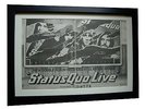 STATUS QUO+Live Glasgow++POSTER+AD+RARE ORIGINAL 1977+FRAMED+EXPRESS GLOBAL SHIP