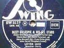 DIZZY GILLESPIE LOVER MAN 78 rpm SWING Charlie PARKER-Sarah VAUGHAN