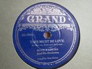 78RPM Grand 1004 Boyd Raeburn, Starlight Avenue / This Must Be Love nice E- to E