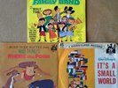DISNEY - WINNIE THE POOH, FAMILY BAND, IT'S A SMALL WORLD - (3) 45'S + PIC. SLVS