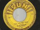 ROCKABILLY - ELVIS PRESLEY - BABY LETS PLAY HOUSE - HEAR BOTH- 1955 SUN 217
