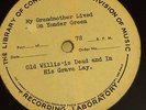 78 rpm Rare Library of Congress Test Pressing Irish style Folk Singer grade E-