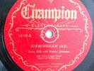 V+ EZRA HILL / HENRY JOHNSON - BIRMINGHAM JAIL on CHAMPION 15750