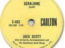 JACK SCOTT Rock'n Roll 78 RPM Record. Geraldine
