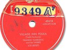 FRANKIE YANKOVIC Polka 78 RPM Record.Village Inn Polka. Radio Station Copy