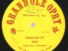 GRAND OLE OPRY #405 HANK WILLIAMS JR/BILLY WALKER/BOBBY BARE/BILL ANDERSON Radio