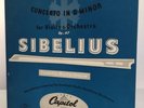 Sibelius:Concerto In D Minor For Violin. Camilla Wicks. Capitol CTL.7026