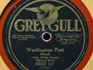 Sousa Military Band Washington Post March Grey Gull 4022 Red Shellac Rare 78