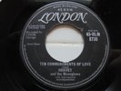 Harvey & The Moonglows on LONDON, Ten Commandments Of Love / Mean Old Blues