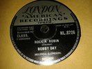 BOBBY DAY :ROCKIN' ROBIN  /  OVER AND OVER.  UK.78 rpm (1958)