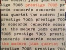 Modern Jazz Quartet - Concorde - Prestige LP 7005 MONO DG RVG Bergenfield