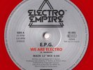 old school: EPG We Are Electro red vinyl vocoder (Electro Empire) egyptian lover