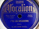 BLIND JOHN DAVIS VOCALION 04580 BLUES 78 RPM V/V+
